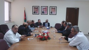 Reuniunea unei părţi din Clubul absolvenţilor , condus de dr. Bassam Al Shloul, manager general la Spitalul Prince Hussein Ben Abdullah
