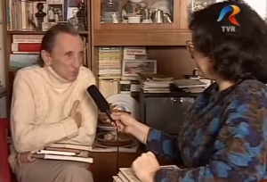 Cleopatra Lorinţiu intervievandu-l pe Tudor Opriş 1997